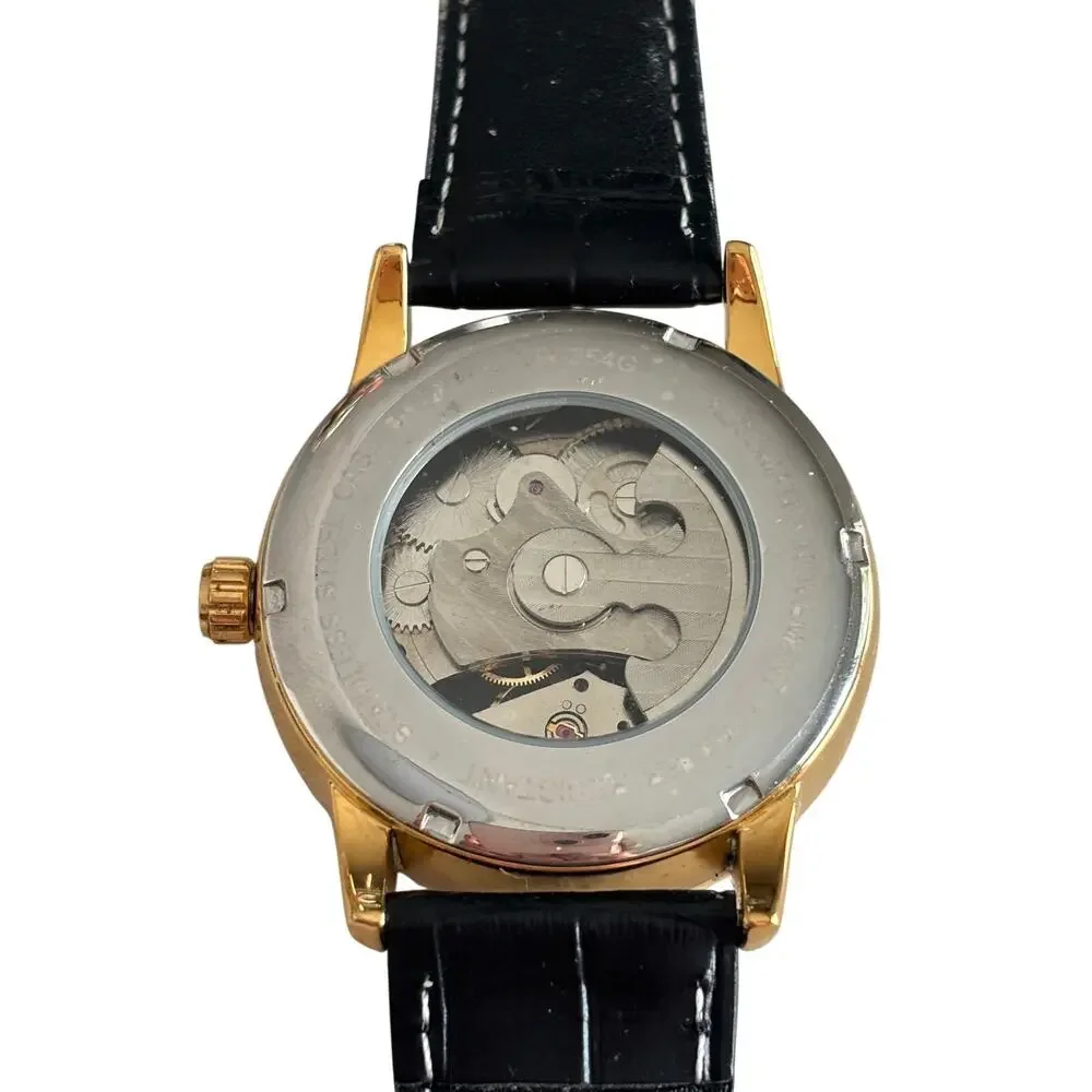 Forsining Automatic Mechanical Black Leather Watch
